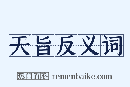 天旨反义词是什么意思的图片